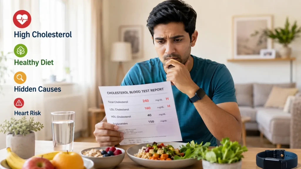 Cholesterol still high after eating healthy blood test report