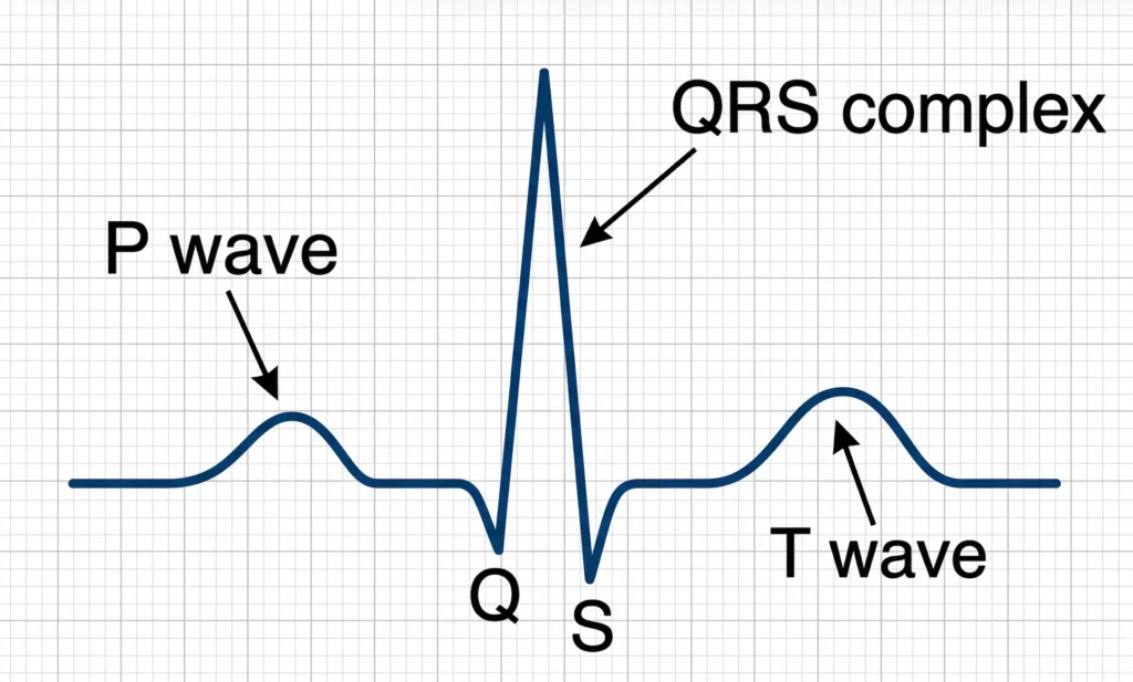 ECG test procedure with doctor placing electrodes on patient
