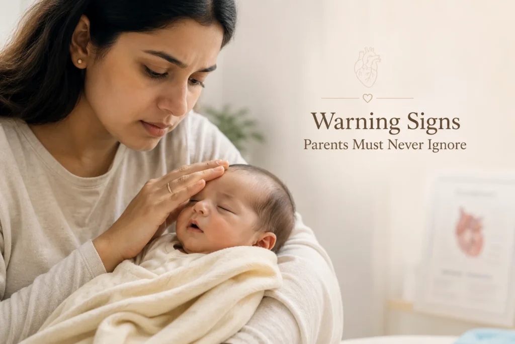 warning signs of congenital heart disease in children