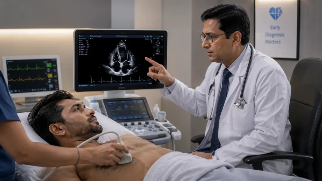 2D Echo test for pulmonary hypertension diagnosis in Indians