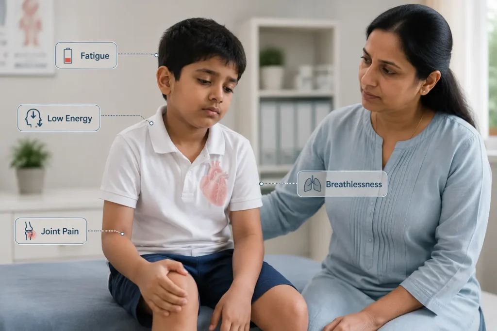 Early warning signs of rheumatic heart disease in children after throat infection