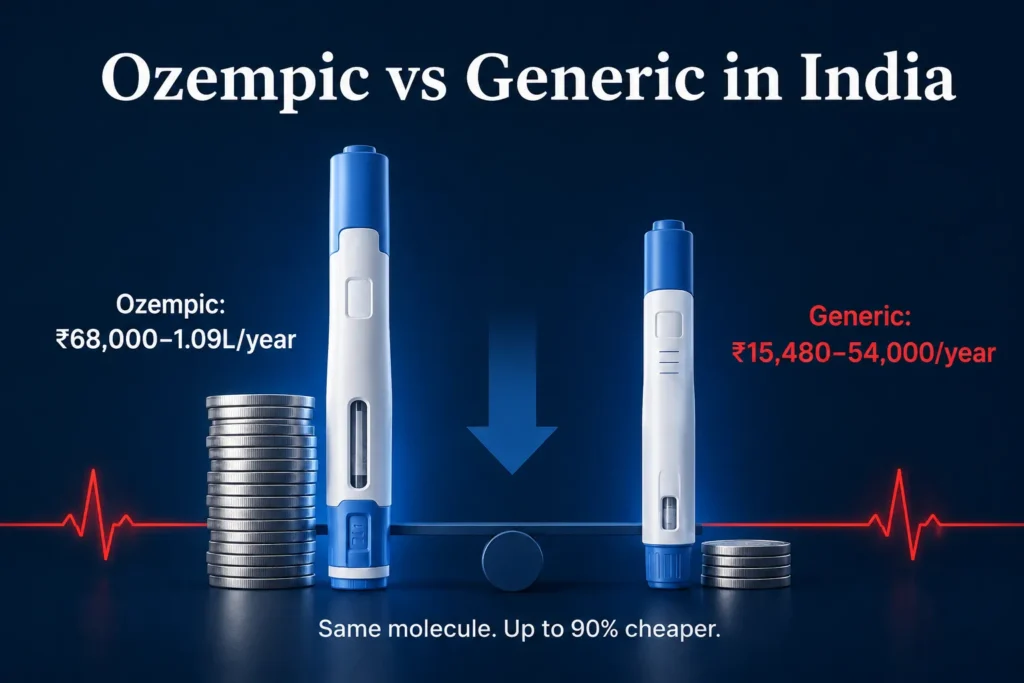 Ozempic vs Generic Semaglutide Price in India 2026