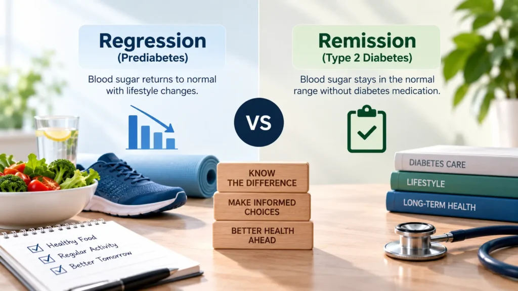 Prediabetes regression vs remission explained