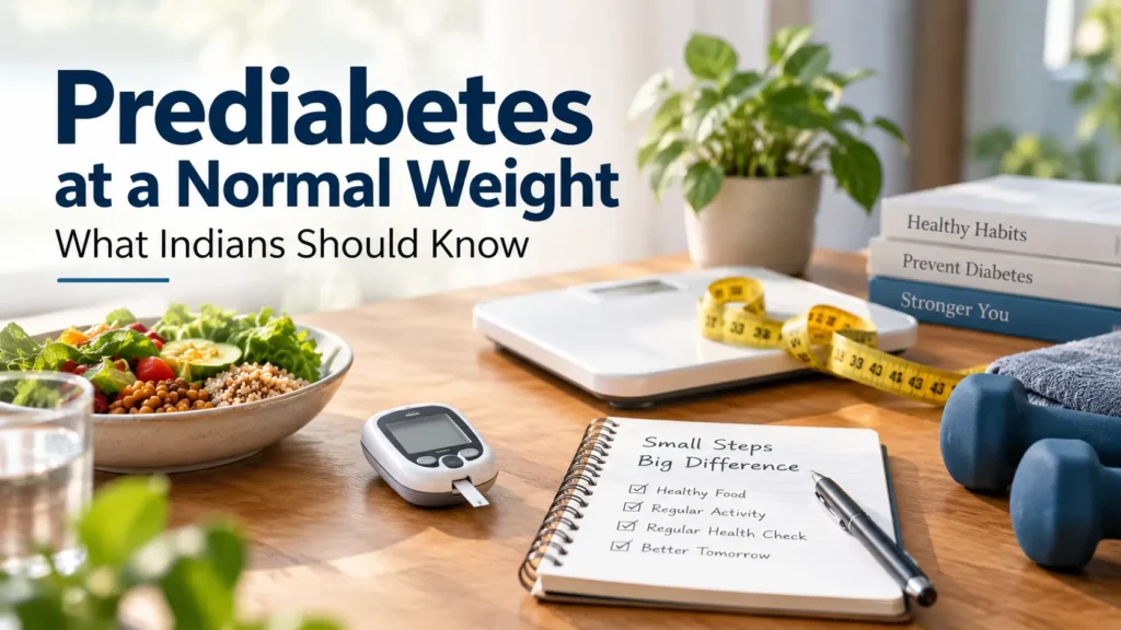 Prediabetes symptoms in a person with normal weight