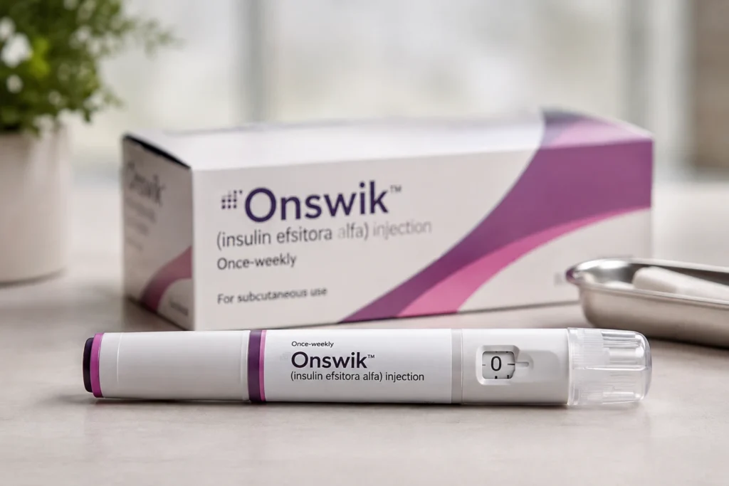 Insulin efsitora alfa Onswik once-weekly insulin pen