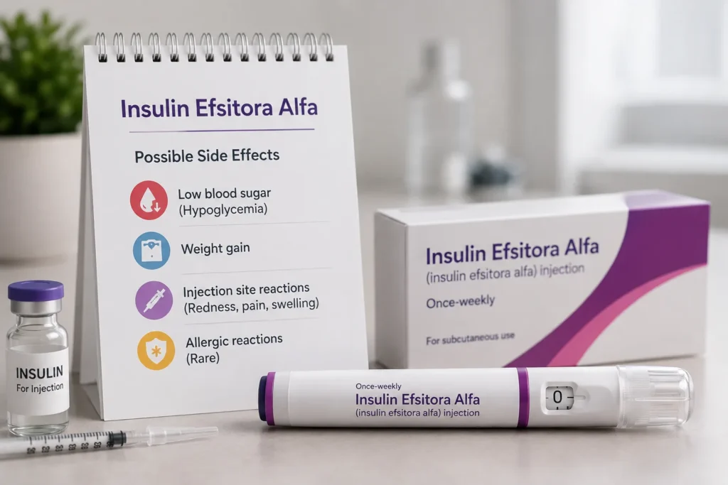 Insulin efsitora alfa possible side effects