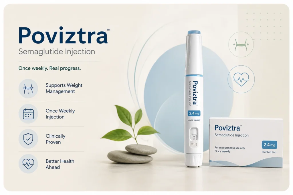 Benefits of Poviztra injection (semaglutide) for weight management