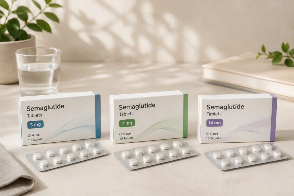 Rybelsus generic semaglutide tablets in India in 3 mg, 7 mg and 14 mg strengths with blister strips